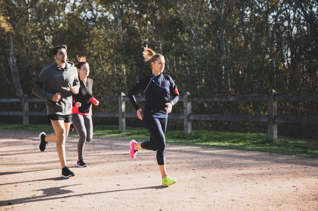 Active people running